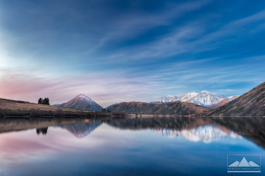 Evening Hues at Lake Pearson - Newzealandscapes photo canvas prints New Zealand