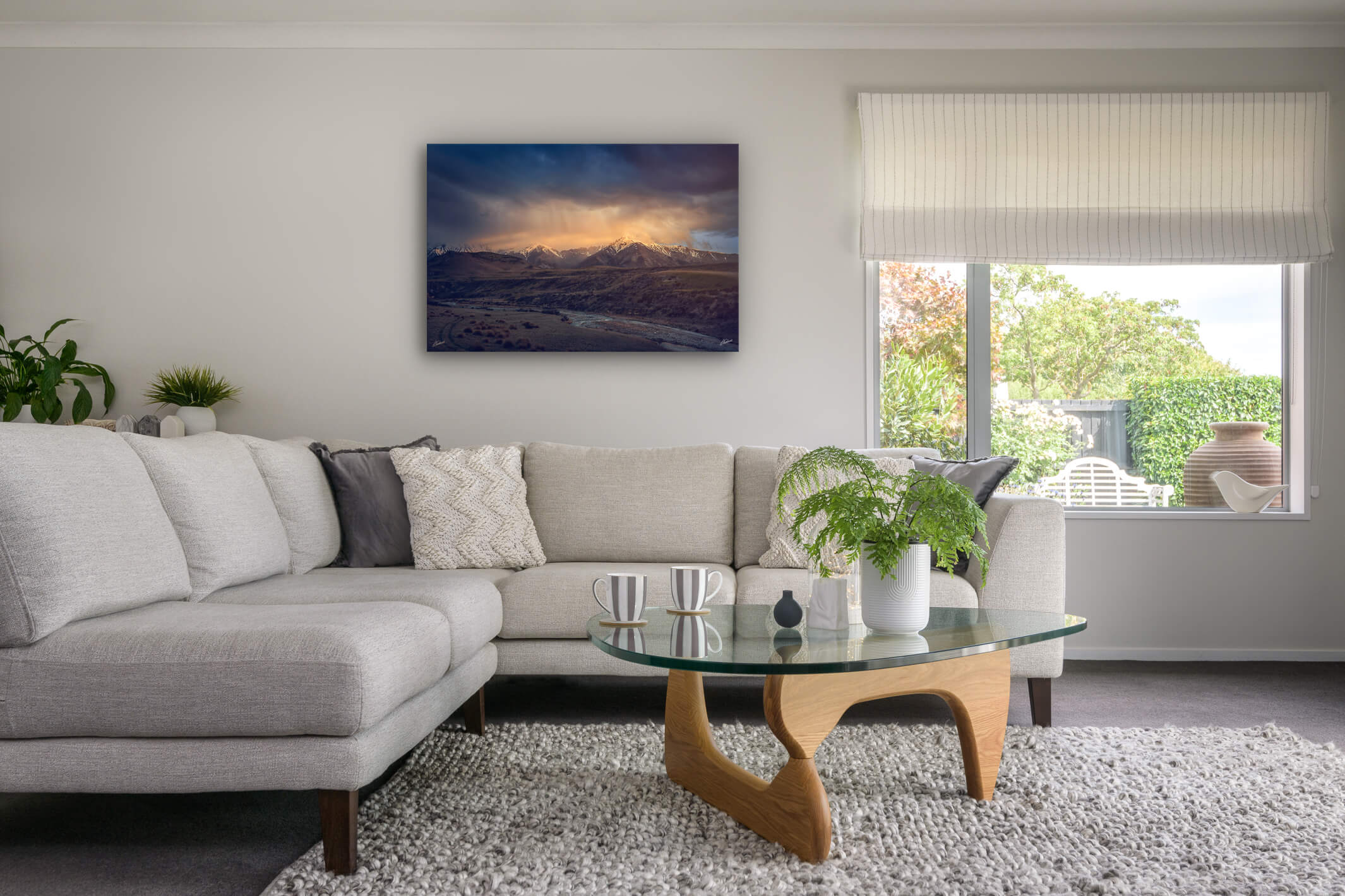 Canvas photo print of wall art on lounge wall Castle Hill