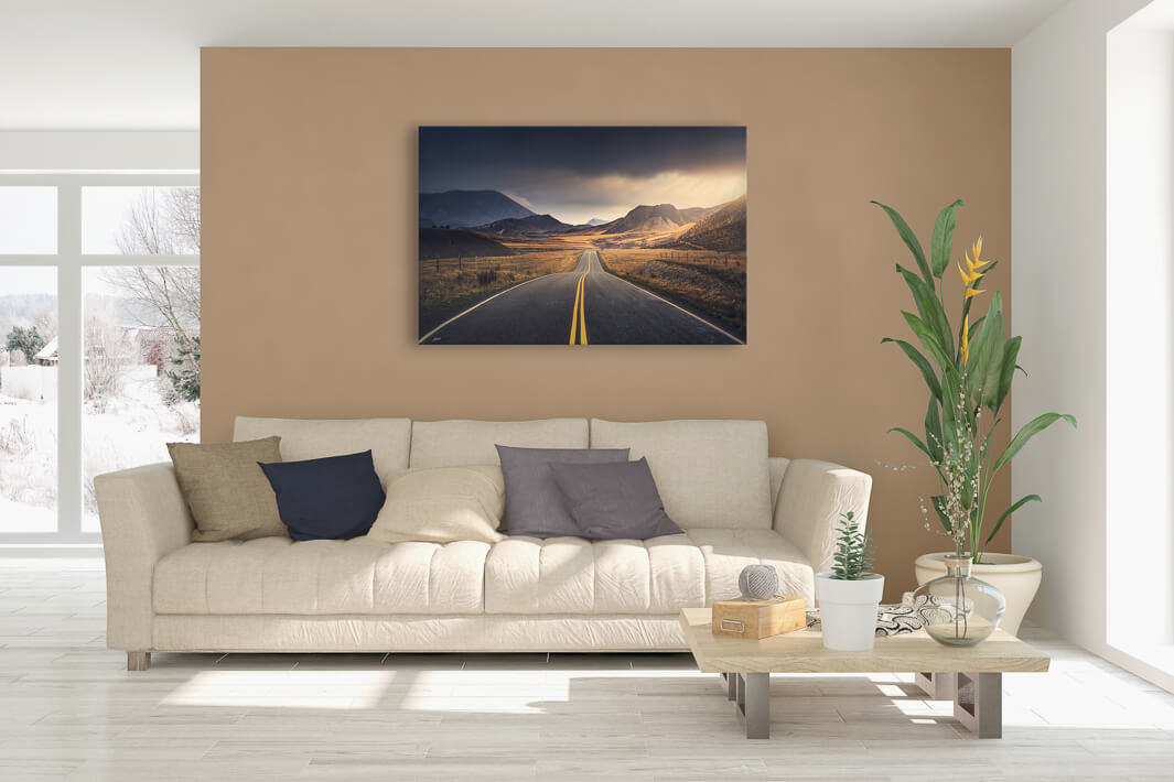 Castle Hill - Sunrays on the Road - Ex-display Canvas Print