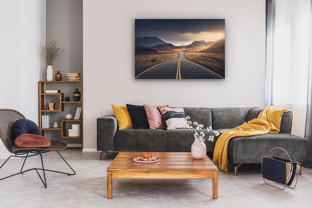 Castle Hill - Sunrays on the Road - Ex-display Canvas Print