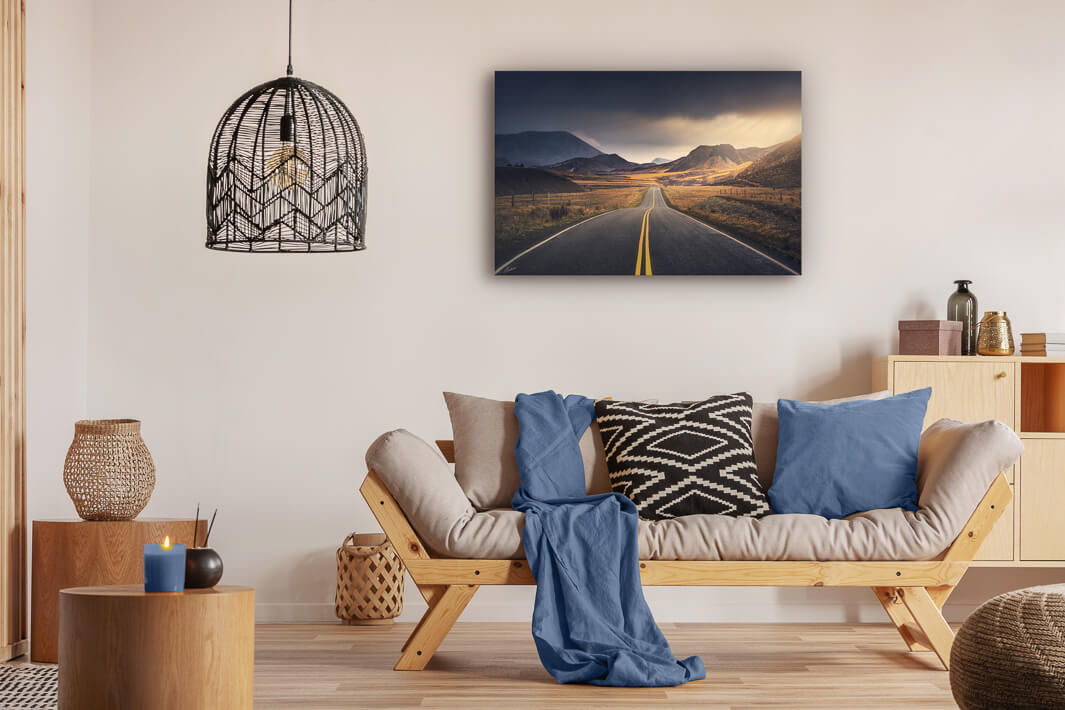 Castle Hill - Sunrays on the Road - Ex-display Canvas Print