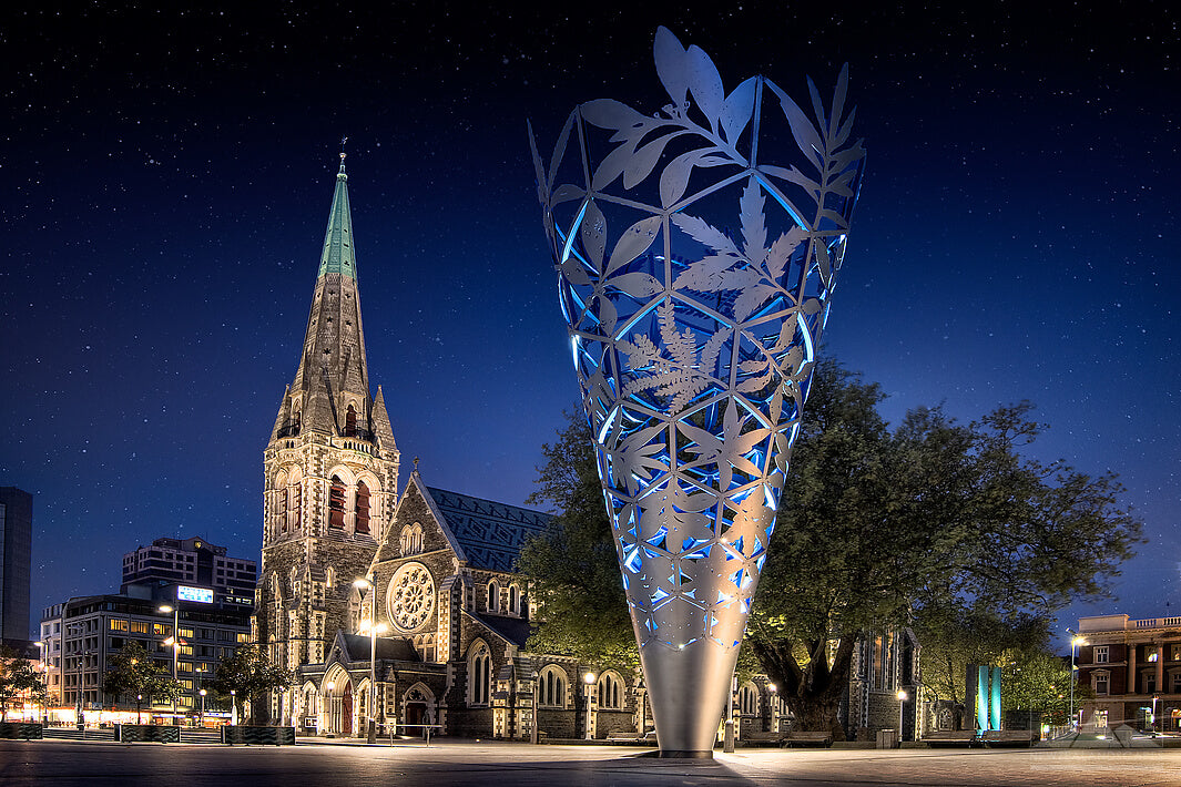 Christchurch Cathedral and Chalice - Newzealandscapes photo canvas prints New Zealand
