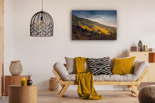 Lounge wall photo print of golden autumn trees in Arrowtown