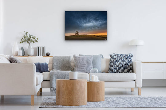 Stormy Skies over Canterbury canvas or photo print on modern lounge wall