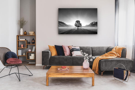 Wall art on lounge wall of quality canvas or photographic paper. New Zealand landscape photography.