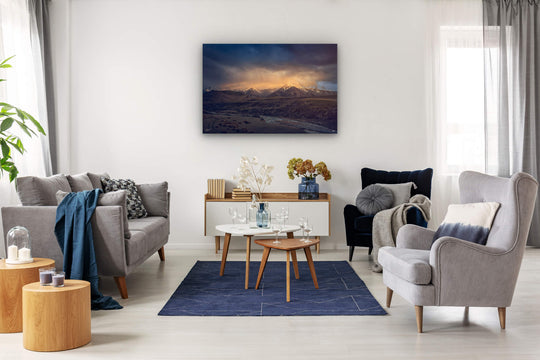 Canvas photo print of wall art on lounge wall Castle Hill
