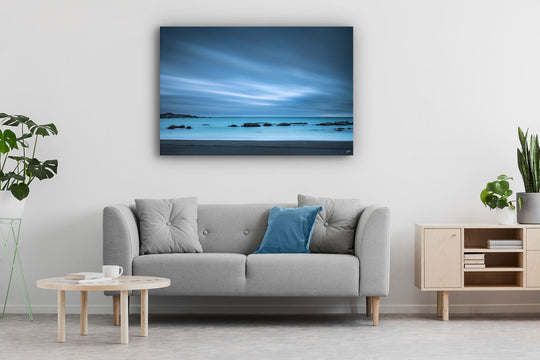 Canvas wall art photo of South Bay in Kaikoura on the wall of a modern home