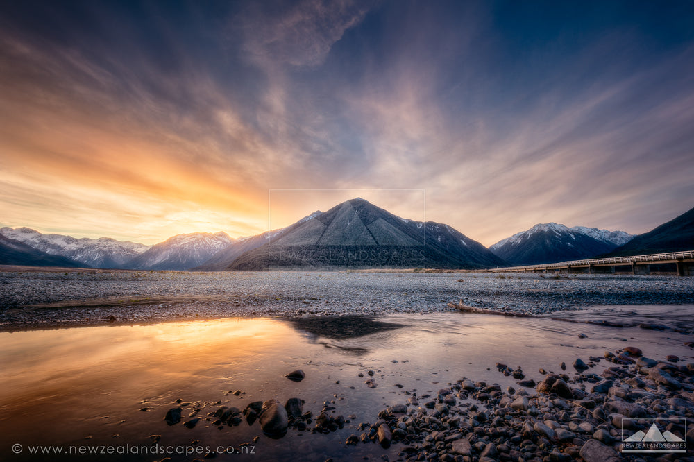 Mountain Reflection Near Arthurs Pass - Newzealandscapes photo canvas prints New Zealand