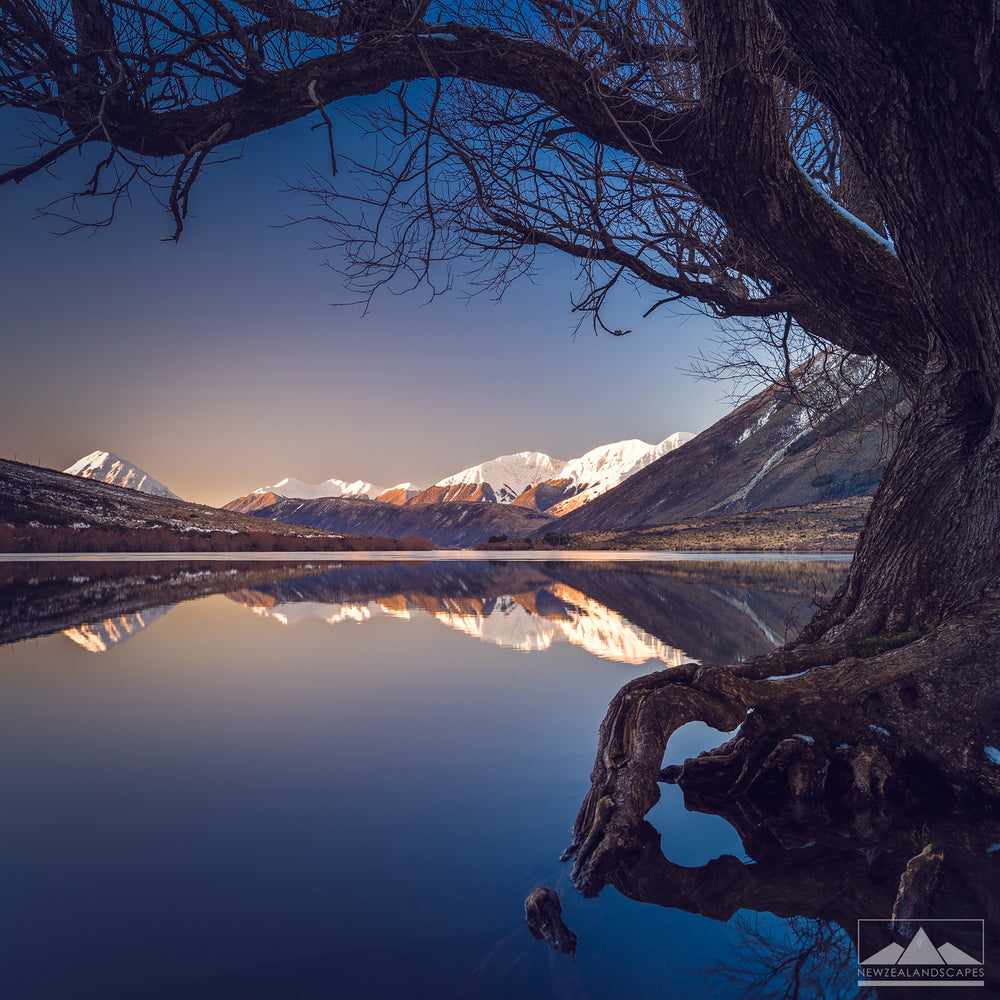 Reflecting on Lake Pearson - Newzealandscapes photo canvas prints New Zealand